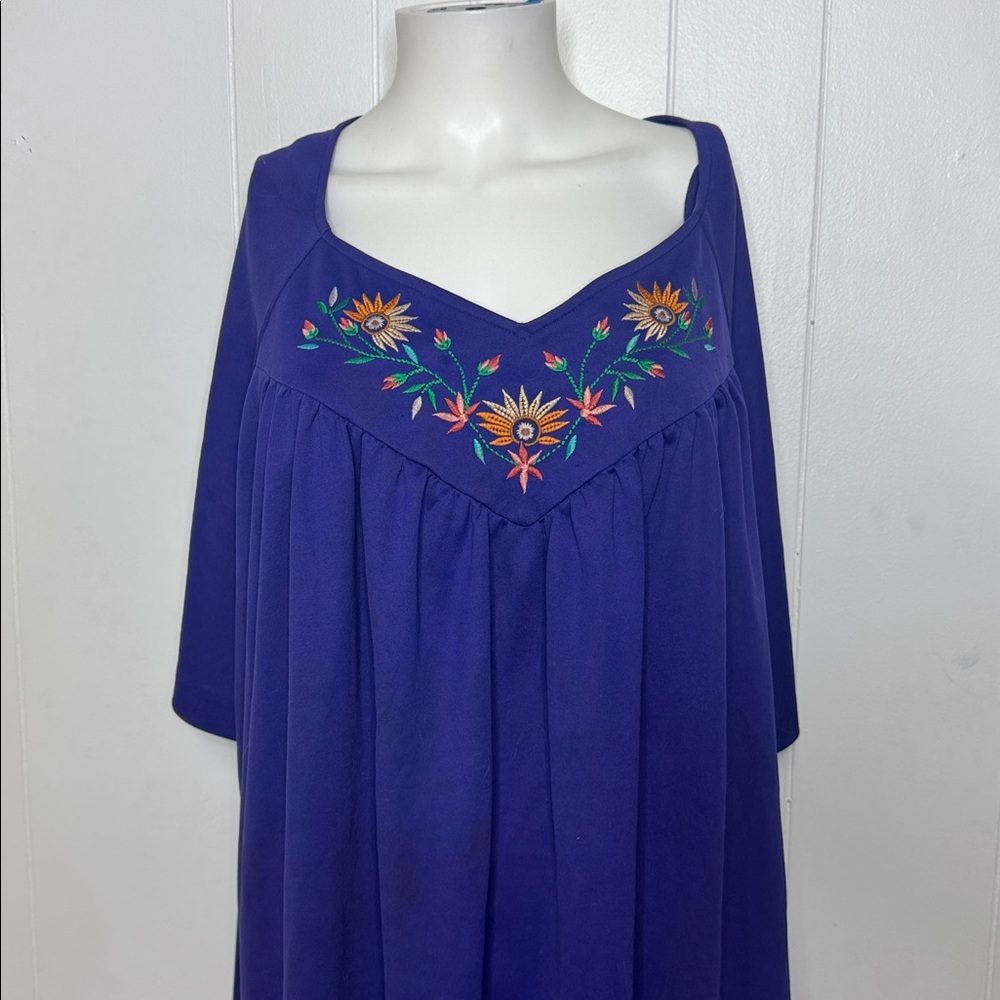 Vintage purple granny gown house dress approx XL